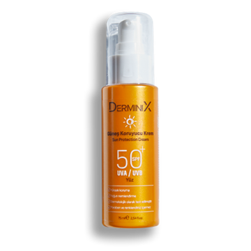 اسپری ضد آفتاب Derminix SPF 50 درمینیکس حاوی عیالورونیک اسید و ویتامین E