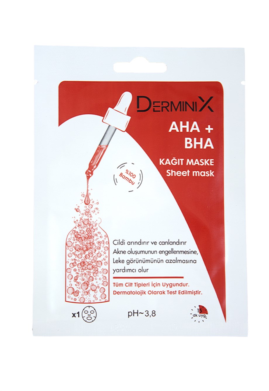 ماسک کاغذی درمینیکس AHA BHA derminix