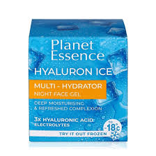 ژل آبرسان صورت هیالورونیک اسید Hyaluron Ice Night Face Gel Planet Essence