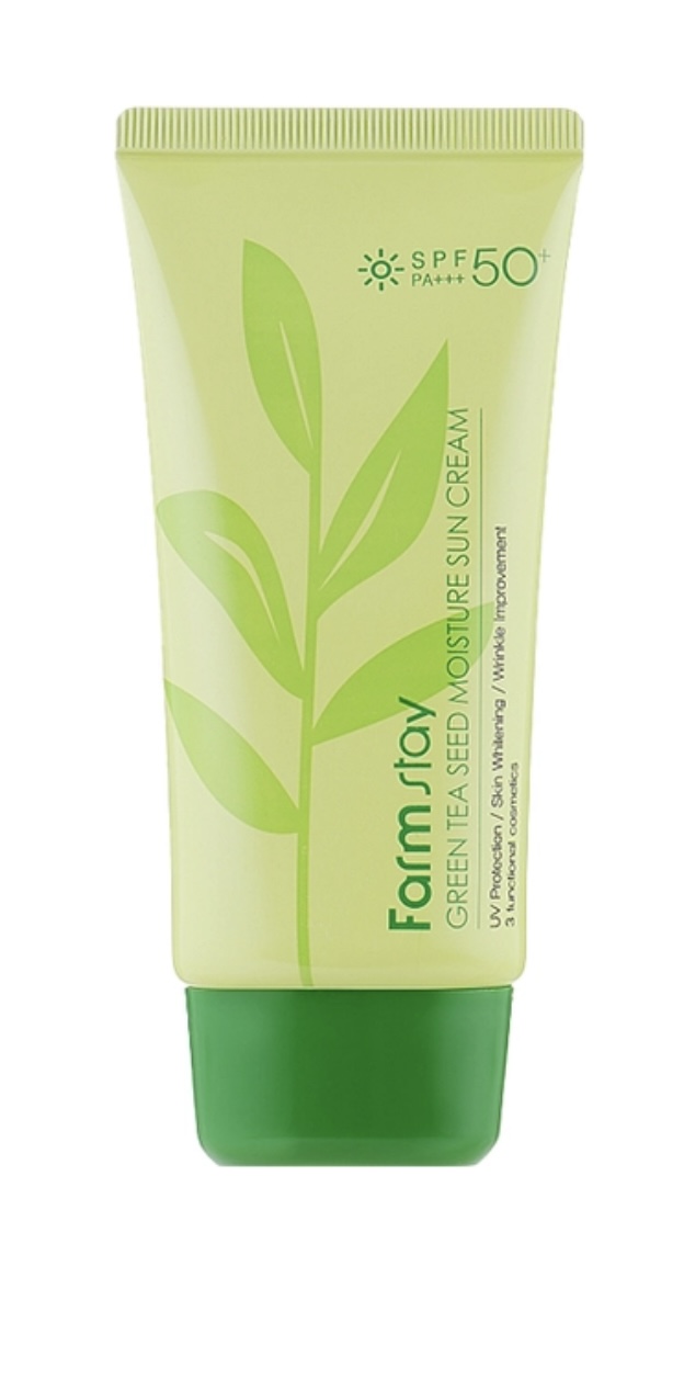 کرم ضد آفتاب چای سبز و جلبک فارم استی Farm Stay SPF 50
