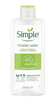 میسلار واتر سیمپل هیدراته مخصوص پوست خشک و حساس Simple