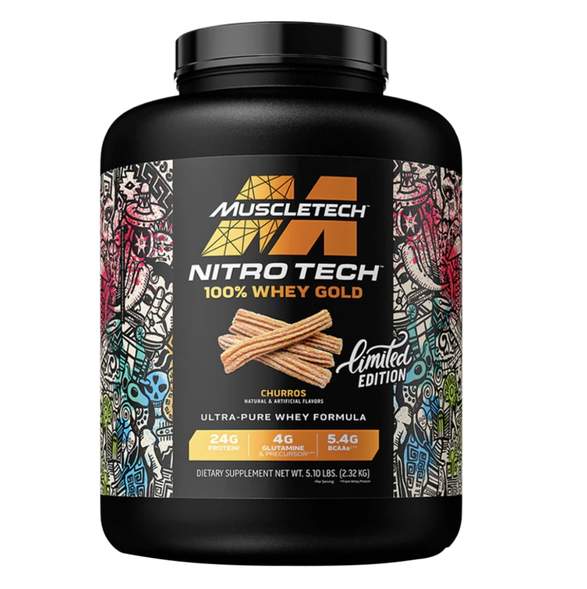 پروتئین وی ماسل تک نیترو تک 100% وی گلد (MuscleTech Nitro-Tech 100% Whey Gold