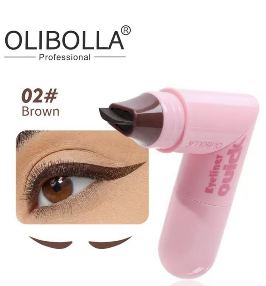 خط چشم استامپی قهوه ای دو سر اولیبولا Olibolla