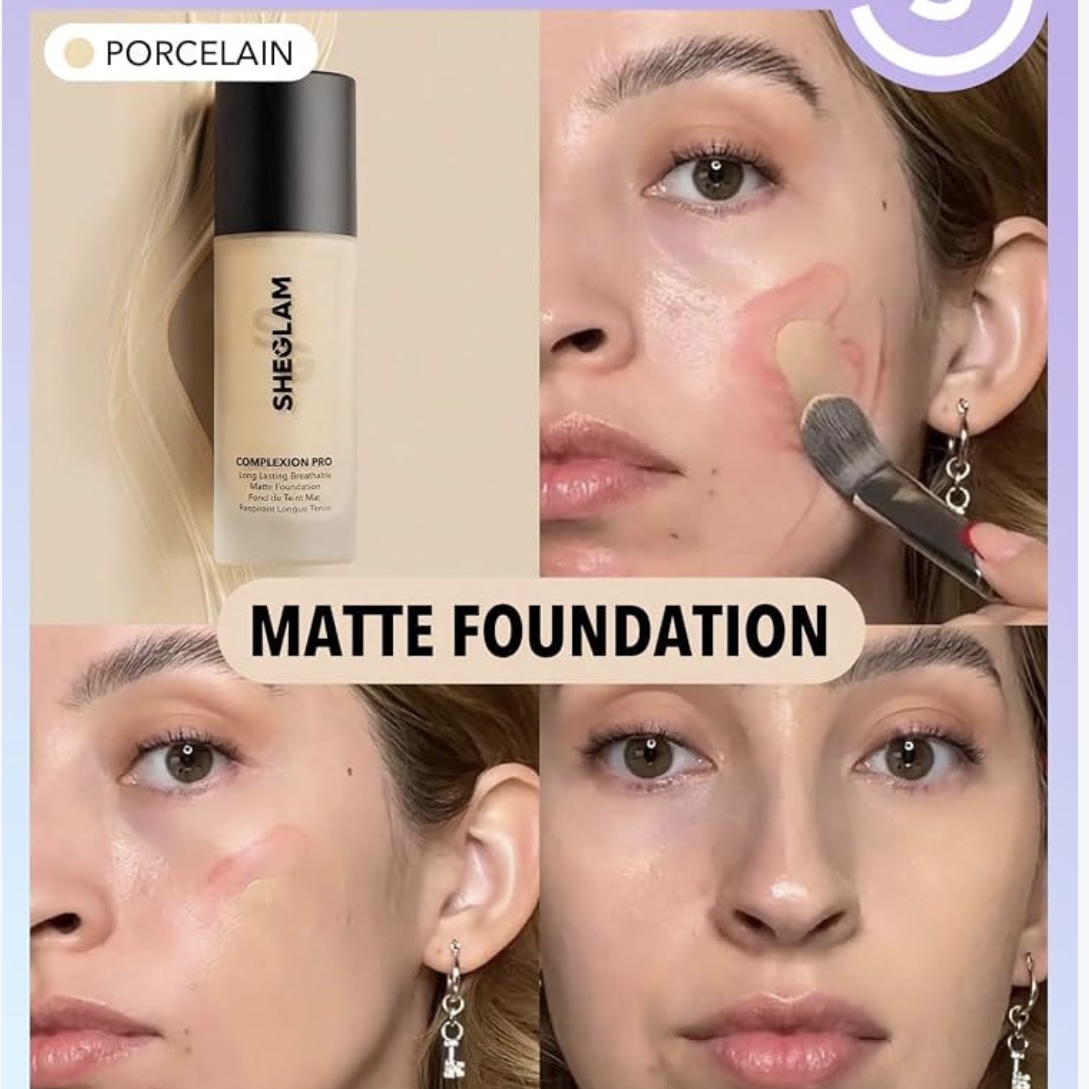 کرم پودر شیگلم Porcelain 01 | SHEGLAM Foundation